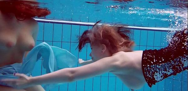  Dashka and Vesta underwater teens